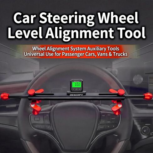 Steering Wheel Level Alignment Tool - Steering Wheel Level Bar Tool - Aluminum Alloy 190mm-370mm, Universal Use for Passenger Cars, Vans & Trucks in Saudi Arabia