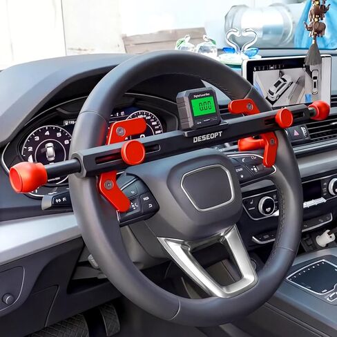 Steering Wheel Level Alignment Tool - Steering Wheel Level Bar Tool - Aluminum Alloy 190mm-370mm, Universal Use for Passenger Cars, Vans & Trucks in Saudi Arabia