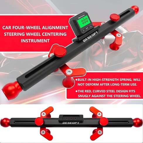 Steering Wheel Level Alignment Tool - Steering Wheel Level Bar Tool - Aluminum Alloy 190mm-370mm, Universal Use for Passenger Cars, Vans & Trucks in Saudi Arabia