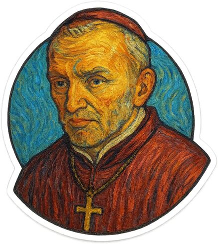 (3 Pack) Alphonsus Liguori Post-Impressionist Gogh Style Sticker (2.75" x 3") in Kuwait