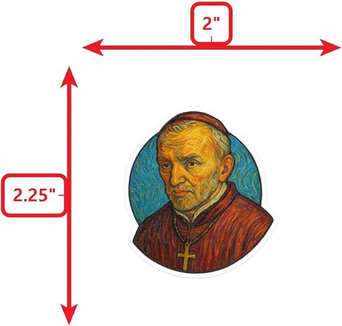 (3 Pack) Alphonsus Liguori Post-Impressionist Gogh Style Sticker (2.75" x 3") in Kuwait