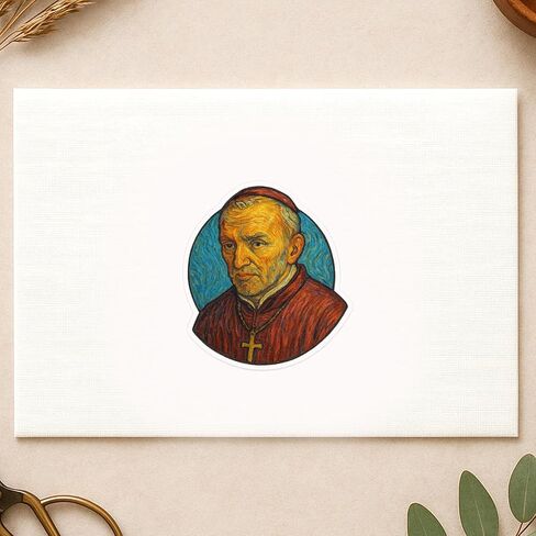 (3 Pack) Alphonsus Liguori Post-Impressionist Gogh Style Sticker (2.75" x 3") in Kuwait
