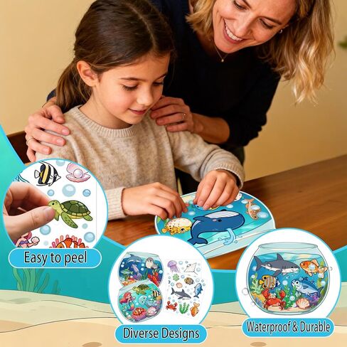 48 Sheets Ocean Stickers, Under The Sea Party Favors, Summer Crafts Sea Animal Stickers for DIY Party Games in Saudi Arabia