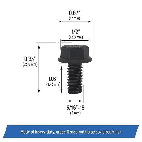 Differential Cover Bolts Replacement for AMC 20 - Jeep CJ, Scrambler, Wagoneer, J10 (12 Pack) in Kuwait
