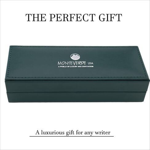 Monteverde USA Aldo Domani Italia Fountain Pen Matte Black – Medium Nib – Free Ink Bottle, Converter & Cartridges – JoWo German Nib – Gift-Boxed Executive Pen in Kuwait
