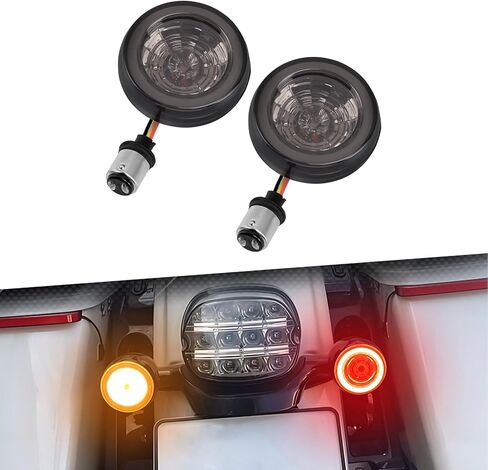 مصابيح LED لإشارات الانعطاف للدراجة النارية الخلفية 1157 أضواء رصاصة مناسبة لدراجة Harley Softail Dyna Sportster Touring CVO Electra Glide Classic Street Glide Road Glide in Kuwait