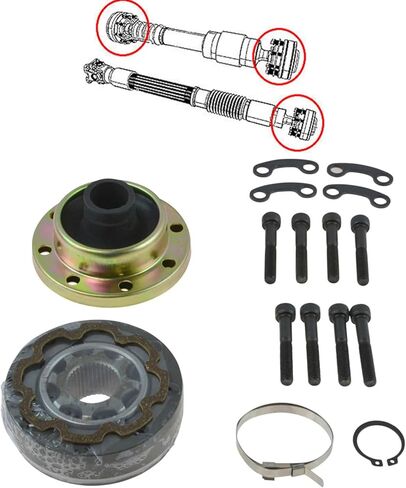BestParts مجموعة إصلاح عمود الإدارة الأمامي أو الخلفي عالية السرعة ذات 8 مسامير متوافقة مع Jeep JK Wrangler Rubicon Sahara 2007-2018 استبدال 52853330AA، 52853330AB in Kuwait