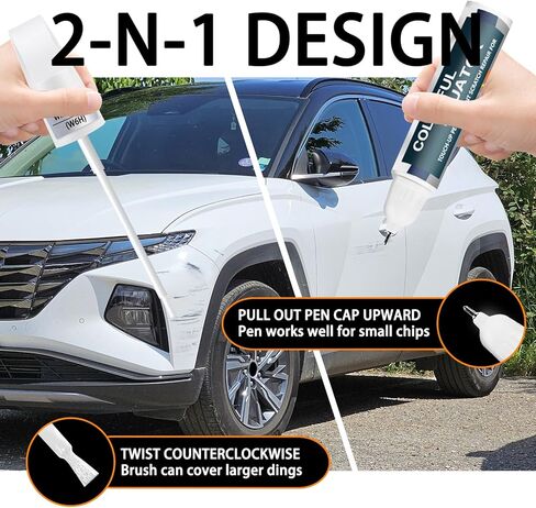 طلاء لمسات السيارة (W7B Sierra Burgundy) متوافق مع Hyundai، قلم طلاء السيارة لإصلاح الخدوش، طلاء لمس اثنين في واحد، مزيل خدوش السيارة الفاخر للخدوش العميقة in Kuwait