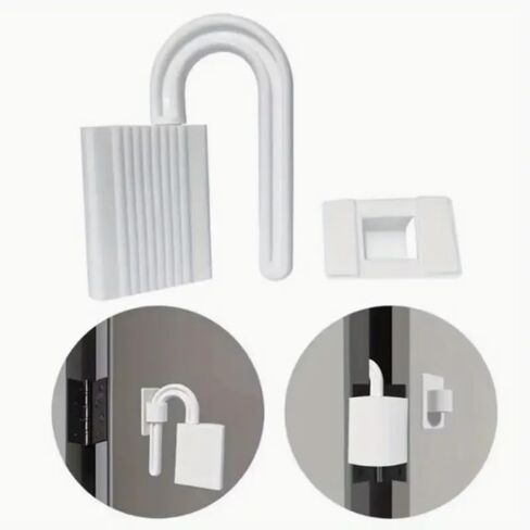 2Pcs Baby Safety Lock Anti-Grip Door Stopper Anti Pinch Hand Children Security Protection Durable Finger Protector Easy to Install in Kuwait