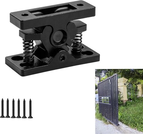 Stainless Steel Double Roller RV Door Catch Trailer Door Latch - Spring Loaded Door Latch with Screws, Rustproof for Garden Gate, Cabinet, Bedroom, Living Room, Garage Door Black (2SET) in Kuwait