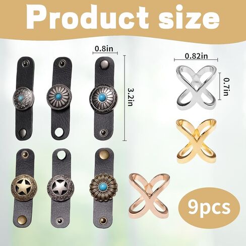 Bandana Ring and Scarf Slide Set of 9, Versatile Fashion Accessories for Headbands and Neckwear, Multiple Styles for Various Outfits, Durable Material Construction in Saudi Arabia