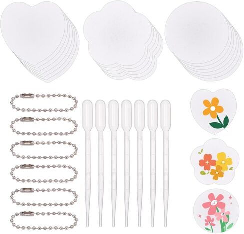 NBEADS 24 مجموعة من 3 أنماط من ورق الرسم الفني الملمس DIY، طقم طلاء إسفنجي سحري ثلاثي الأبعاد مع سلاسل بطاقات كروية حديدية وقطرات بلاستيكية لمستلزمات الرسم الفنية، ورق ذو أشكال مختلطة in Kuwait