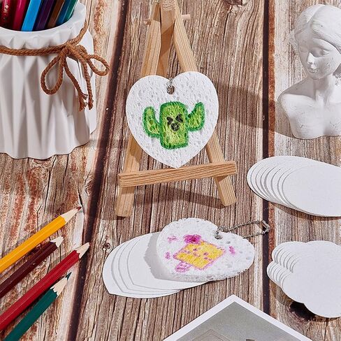 NBEADS 24 مجموعة من 3 أنماط من ورق الرسم الفني الملمس DIY، طقم طلاء إسفنجي سحري ثلاثي الأبعاد مع سلاسل بطاقات كروية حديدية وقطرات بلاستيكية لمستلزمات الرسم الفنية، ورق ذو أشكال مختلطة in Kuwait