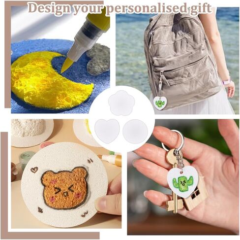 NBEADS 24 مجموعة من 3 أنماط من ورق الرسم الفني الملمس DIY، طقم طلاء إسفنجي سحري ثلاثي الأبعاد مع سلاسل بطاقات كروية حديدية وقطرات بلاستيكية لمستلزمات الرسم الفنية، ورق ذو أشكال مختلطة in Kuwait