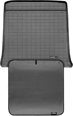 بطانة صندوق السيارة من WeatherTech مع واقي ممتص للصدمات لسيارة Hyundai Tucson Hybrid - خلف الصف الثاني مع واقي ممتص الصدمات (401808SK)، أسود in Kuwait