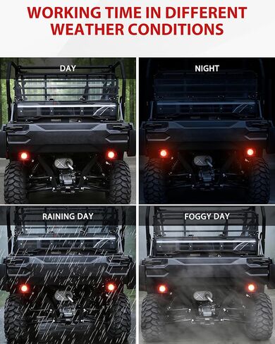 مجموعة مصابيح إشارة الانعطاف LED من SAUTVS لـ Kawasaki Mule Pro، مصابيح خلفية سوداء مدخنة لمصابيح إيقاف الفرامل لـ Kawasaki Mule Pro-FXT DXT FXR DX FX 2015-2026 ملحقات (قطعتان) in Kuwait