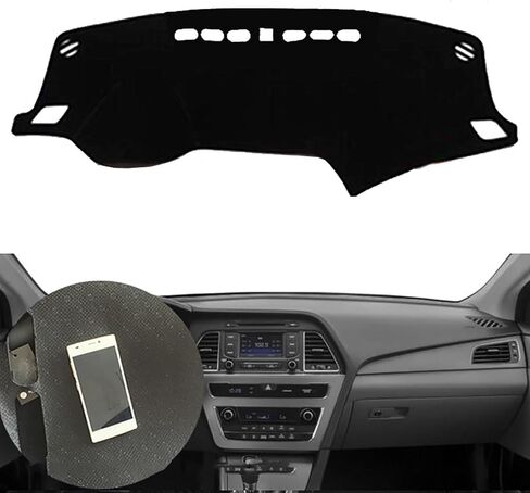 Fit for Hyundai Sonata 2015-2018,Dash Cover,Black Dash Board Cover,Non-Slip Interior Dash Covers,Car Interior Accessories in Saudi Arabia