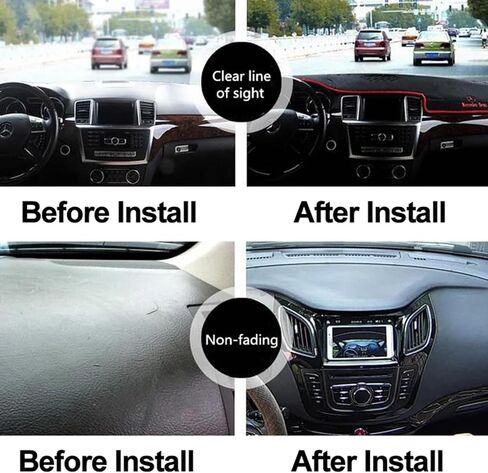 Fit for Hyundai Sonata 2015-2018,Dash Cover,Black Dash Board Cover,Non-Slip Interior Dash Covers,Car Interior Accessories in Saudi Arabia