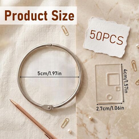 50pcs Embroidery Floss Bobbins, Clear Floss Drops Cross Stitch with Hinged Ring Portable Embroidery Flosses Organizer Sewing DIY Crafts Accessories for Cross Thread Sewing Storage in Kuwait
