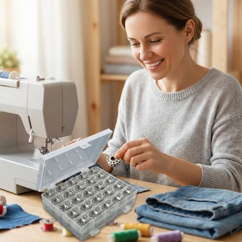 Bobbin，Metal Sewing Machine Bobbins, 25 PCS Universal Sewing Machine Bobbins, Compatible with Singer, Brother, Janome, Bernina, Toyata, etc. (25 PCS) in Kuwait