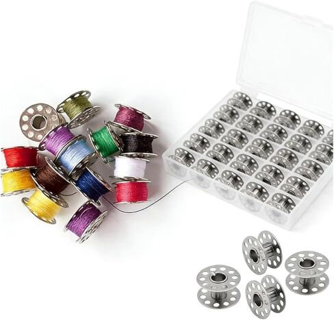 Bobbin，Metal Sewing Machine Bobbins, 25 PCS Universal Sewing Machine Bobbins, Compatible with Singer, Brother, Janome, Bernina, Toyata, etc. (25 PCS) in Kuwait