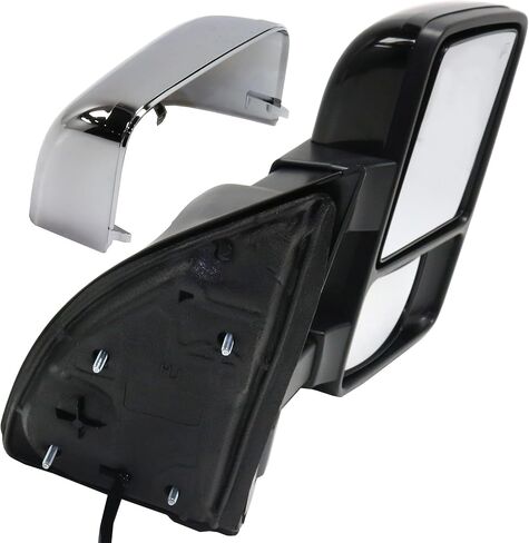 مرآة سحب ساخنة من جانب الركاب JC Whitney لسيارة Ford F-250 F-350 Super Duty 2011-2016 قابلة للطي مع ضوء إشارة وذاكرة؛ بدون شاشة النقطة العمياء، يمتد تلقائيًا مع غطائين in Kuwait