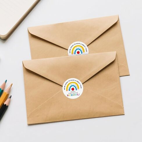 Back to School Stickers 2 Inch Happy First Day of School Stickers 120Pcs Self-Adhesive Round Personalized Welcome Sticker for Envelope Seals, Cards, Gift Bags and School Classroom Decorations in Kuwait