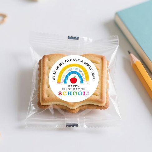 Back to School Stickers 2 Inch Happy First Day of School Stickers 120Pcs Self-Adhesive Round Personalized Welcome Sticker for Envelope Seals, Cards, Gift Bags and School Classroom Decorations in Kuwait