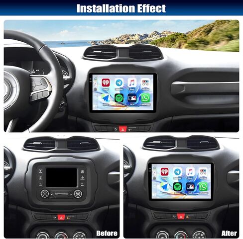 【8-Core 2+64G】 Android 13 Car Radio for Jeep Grand Cherokee 2014-2020,9'' IPS Touchscreen Car Stereo with Wireless Carplay Android Auto Mirror Link Bluetooth DSP GPS WiFi SWC+AHD Backup Camera&MIC in Saudi Arabia