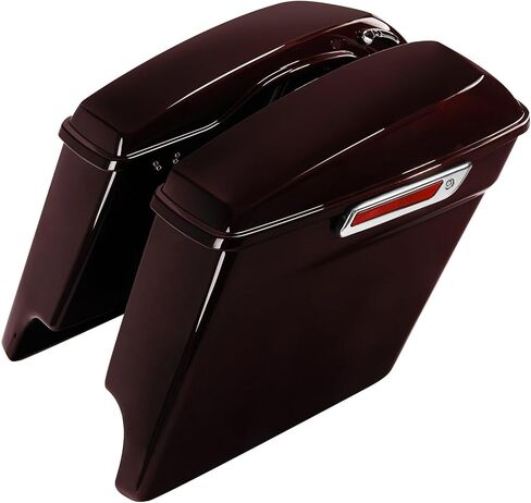 HR3 For Midnight Crimson, 5" Stretched Hard Saddlebags Compatible with 2021 FLTRXS / 2021 FLTRK / 2021 FLHTK, 2014-later Harley Touring Road King, Road Glide, Street Glide, Electra Glide in Kuwait