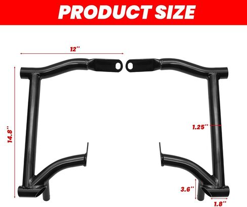 Saddlebag Guards Crash Bar Bracket Compatible with Harley 2014-2026 Touring Electra Glide Street Glide Road Glide Road King, Black in Saudi Arabia