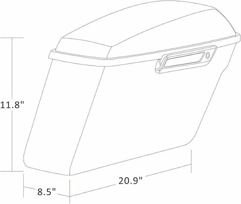 HR3 For Black Tempest Hard Saddlebags Compatible with 2018 FLHX Fit for 2014-2023 Harley Touring Road King Road Glide Street Glide Electra Glide in Kuwait