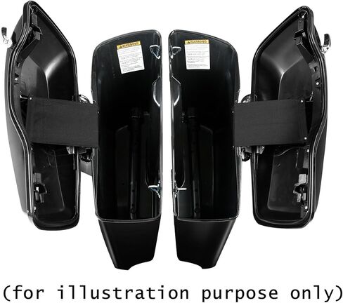 HR3 For Auburn Sunglo & Black Hole With Rich Bourbon, 4" Stretched Hard Saddlebags Compatible with 2019 CVO Limited, for 2014-2024 Harley Touring Models in Kuwait
