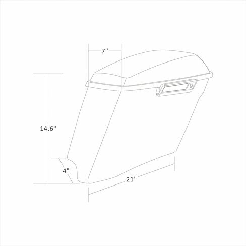 HR3 For Auburn Sunglo & Black Hole With Rich Bourbon, 4" Stretched Hard Saddlebags Compatible with 2019 CVO Limited, for 2014-2024 Harley Touring Models in Kuwait