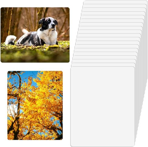 Xosjska 20 Pack 8''x 6'' Sublimation Metal Photo Blanks, 0.45mm Aluminum Sublimation Blank for DIY Printing, Wall Decor, Room Decor in Kuwait