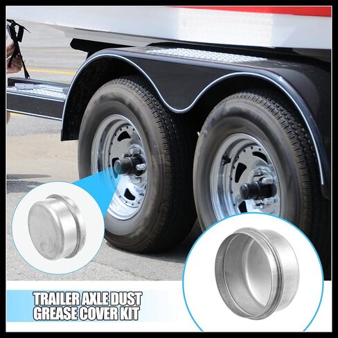 4pcs 2.72" Trailer Axle Dust Cap Cup Grease Cover for Dexter EZ Lube Trailer Camper 7000 to 8000 Lb Axle Wheel Hub Bearing Durable Material in Kuwait