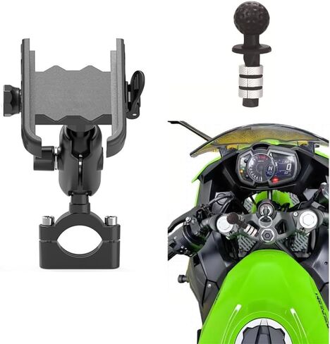 Motorcycle Phone Holder Aluminum Fork Stem Mount Base with 1'' Ball for CBR600RR CBR 1000RR-R Panigale V2 Ninja 400 S1000RR Stem Holes 12mm to 25.4mm in Kuwait