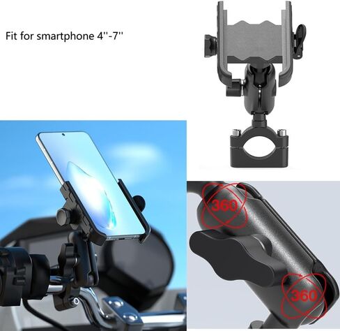 Motorcycle Phone Holder Aluminum Fork Stem Mount Base with 1'' Ball for CBR600RR CBR 1000RR-R Panigale V2 Ninja 400 S1000RR Stem Holes 12mm to 25.4mm in Kuwait