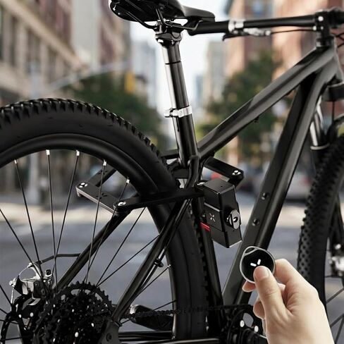 BLACK X Titan Secure Folding Lock, Bike Lock for Urban Commuting, Motorcycle Accessories, Compact, Portable Ebike Accessories, Smart Keyless Access, 79 cm Length, Black in Kuwait