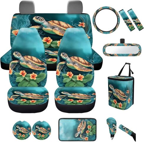 Women Galaxy Butterfly Car Accessories Interior Set 14 Pcs Purple Butterfly Car Seat Cover Full Set with Steering Wheel Cover Front Side Mirror Covers Thin Armrest Pads Coasters Universal in Kuwait