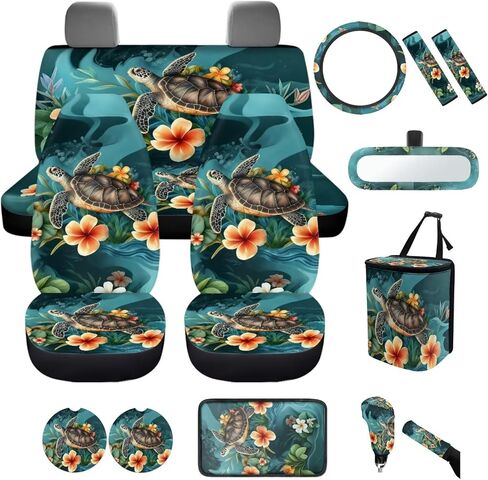 Women Galaxy Butterfly Car Accessories Interior Set 14 Pcs Purple Butterfly Car Seat Cover Full Set with Steering Wheel Cover Front Side Mirror Covers Thin Armrest Pads Coasters Universal in Kuwait