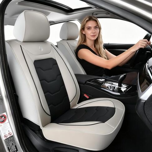 أغطية مقاعد السيارة باللون الرمادي لسيارة Hyundai Tucson 2005-2026، جلد صناعي مقاوم للماء، مجموعة كاملة من 5 قطع، مقاومة للتآكل، سهلة التنظيف والتركيب، مناسبة لجميع المواسم in Kuwait