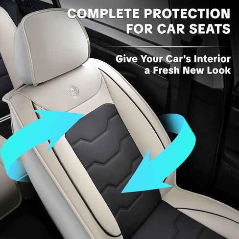 أغطية مقاعد السيارة باللون الرمادي لسيارة Hyundai Tucson 2005-2026، جلد صناعي مقاوم للماء، مجموعة كاملة من 5 قطع، مقاومة للتآكل، سهلة التنظيف والتركيب، مناسبة لجميع المواسم in Kuwait