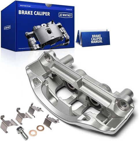 JC Whitney JFBAJCWBC01212 Rear Left Brake Caliper Assembly with Bracket - Compatible with Nissan NV1500 NV2500 NV3500 2012-2021, Titan XD 2016-2023 in Kuwait