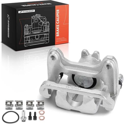 A-Premium Disc Brake Caliper Assembly with Bracket Compatible with Chevrolet, GMC Vehicles - Silverado 1500, Silverado 1500 LTD, Colorado, Sierra 1500, Canyon, Hummer EV Pickup - Rear Left Driver Side in Kuwait