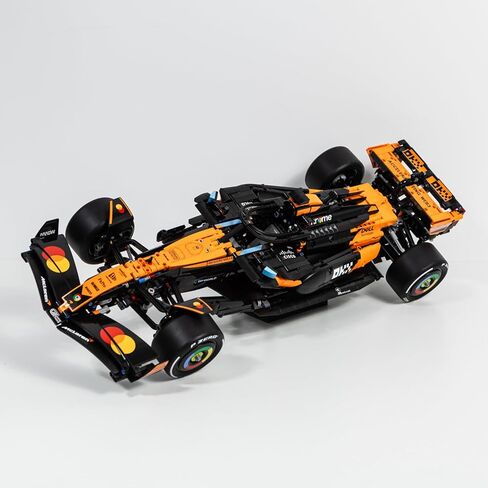 Display Stand Compatible with LEGO Technic McLaren F1 42228 – Premium Shelf Stand for Formula 1 Race Car Models – Angled Display Mount for Collectors – Car Model Not Included in Saudi Arabia