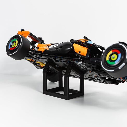 Display Stand Compatible with LEGO Technic McLaren F1 42228 – Premium Shelf Stand for Formula 1 Race Car Models – Angled Display Mount for Collectors – Car Model Not Included in Saudi Arabia