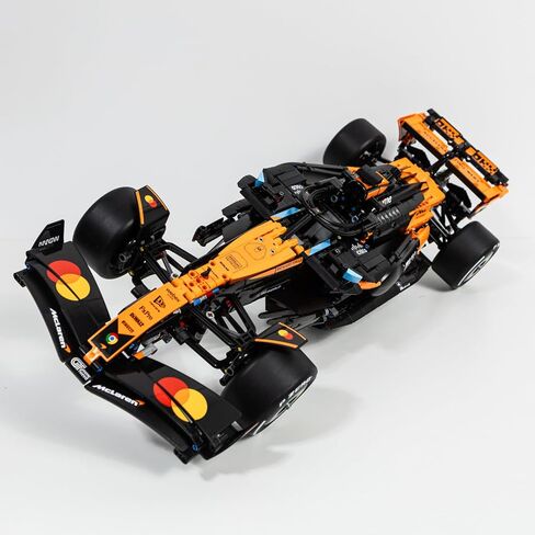 Display Stand Compatible with LEGO Technic McLaren F1 42228 – Premium Shelf Stand for Formula 1 Race Car Models – Angled Display Mount for Collectors – Car Model Not Included in Saudi Arabia