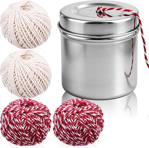 4 Pack Kitchen Twine with Stainless Steel Dispenser Butchers Cooking Twine 246FT 2mm Cotton Kitchen String for Turkey Trussing and Meat Prep for Roasting Kitchen Use Gift Wrapping DIY&Festive Holiday in Saudi Arabia