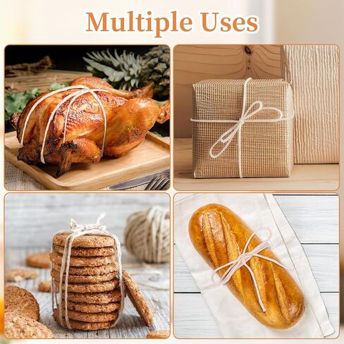 4 Pack Kitchen Twine with Stainless Steel Dispenser Butchers Cooking Twine 246FT 2mm Cotton Kitchen String for Turkey Trussing and Meat Prep for Roasting Kitchen Use Gift Wrapping DIY&Festive Holiday in Saudi Arabia